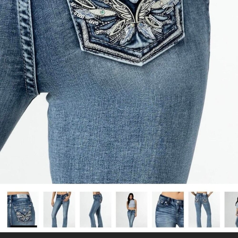 Pop Wing Boot Cut Miss Me Jeans - Picture 7 of 8